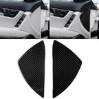 Car Carbon Fiber Front Door Slot Panel Decorative Sticker for Mercedes-Benz W204 C Class 2007-2013, Front Door Slot