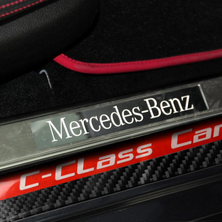 4 PCS Car Carbon Fiber Threshold Decorative Sticker for Mercedes-Benz W204 C Class 2007-2013, Threshold