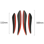 4 PCS Universal Car Carbon Fiber Front Air Knife Decorative Sticker, 4 in 1 Front Air Knife