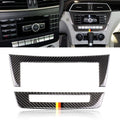 Car German Flag Carbon Fiber Central Control CD Panel Decorative Sticker for Mercedes-Benz W204 2011-2013 7-buttons, Central Control CD Panel (German Flag)