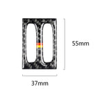 Car German Flag Carbon Fiber Intermediate Air Outlet Panel Decorative Sticker for Mercedes-Benz W204 2011-2013, Intermediate Air Outlet (German Flag)