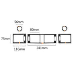Car German Flag Carbon Fiber Air Outlet Ring + Intermediate Air Outlet + Side Air Outlet Panel Decorative Sticker for Mercedes-Benz W204 207-2010, Air Outlet (German Flag)