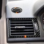 Car German Flag Carbon Fiber Air Outlet Ring + Intermediate Air Outlet + Side Air Outlet Panel Decorative Sticker for Mercedes-Benz W204 207-2010, Air Outlet (German Flag)