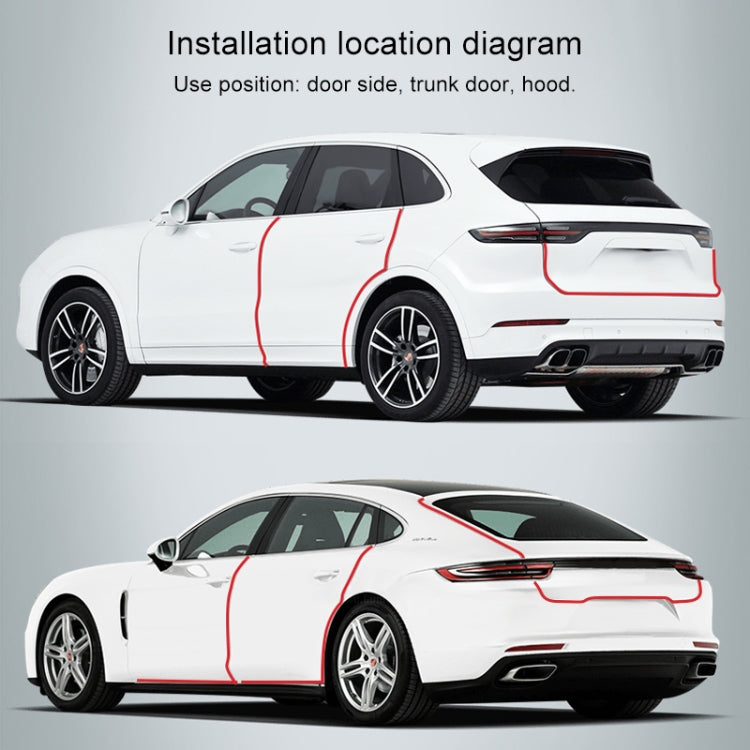 Universal Car Door Invisible Anti-collision Strip Protection Guards Trims Stickers Tape, Size: 7cm x 5m, Size: 7cm x 5m