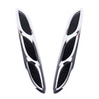 2PCS V-623 JDM Style Plastic Decorative Air Flow Intake Turbo Bonnet Hood Side Vent Cover With Self-adhesive Stick, V-623