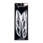 2PCS V-623 JDM Style Plastic Decorative Air Flow Intake Turbo Bonnet Hood Side Vent Cover With Self-adhesive Stick, V-623