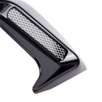 2PCS Plastic Decorative Air Flow Intake Turbo Bonnet Hood Side Vent Grille Cover With Self-adhesive Sticker