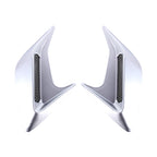 2PCS Plastic Decorative Air Flow Intake Turbo Bonnet Hood Side Vent Grille Cover With Self-adhesive Sticker