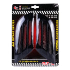 2 PCS Euro Style Metal Decorative Air Flow Intake Turbo Bonnet Hood Side Vent Grille Cover with Self-adhesive Sticker