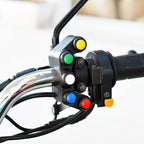 Motorcycle Headlight Auxiliary Light Horn Switches Aluminum Alloy Five-position Faucet Switches with Light, Aluminum Alloy Five-position