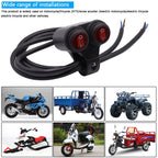 Motorcycle Headlight Auxiliary Light Waterproof Aluminum Alloy Double Flash Switches with Indicator Light, Double Flash