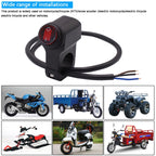 Motorcycle Headlight Auxiliary Light Waterproof Aluminum Alloy Single Flash Switches with Indicator Light, Single Flash