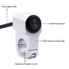 Motorcycle Headlight Auxiliary Light Aluminum Alloy Switches with Lock, Headlight Auxiliary Switches
