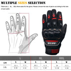 WUPP Motorcycle Gloves Touch Screen Waterproof Breathable Wearable Anti-skid Resistance Summer Winter Full-Finger Protective Gloves, Size: XXL, Size: XXL