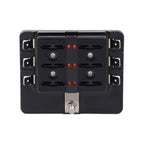 1 in 6 Out Fuse Box PC Terminal Block Fuse Holder Kits with LED Warning Indicator for Auto Car Truck Boat, 1 in 6 Out (PC Terminal Block)