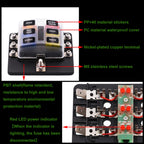 1 in 6 Out 6 Way Circuit Fuse Box Screw Terminal Section Fuse Holder Kits with LED Warning Indicator for Auto Car Truck Boat, 1 in 6 Out (Screw Terminal Section)