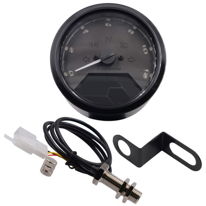 Motorcycle LCD Digital Tachometer Speedometer Odometer Gauge, CS-363