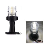 DC 12V 3W Marine Boat Yacht Stern Anchor LED Navigation Pedestal Light All Round 360 Degree White Light, LED Navigation Pedestal Light  White Light