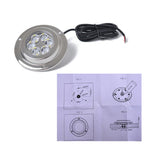 DC 10-30V 12W IP68 316 Stainless 6 LEDs Blue Light Underwater Light Boat High Power Bright for Marine / Yacht, 12W Blue Light