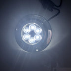 DC 10-30V 12W IP68 316 Stainless 6 LEDs White Light Underwater Light Boat High Power Bright for Marine / Yacht, 12W White Light