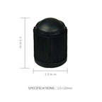 200 PCS Black Tire valve Dust Rubber Cap For Bicycle And Car, Diameter: 10mm(Black), 200 PCS