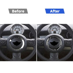 Car Steering Wheel R Chassis Carbon Fiber Decorative Sticker for BMW MINI R55 / R56 / Countryman R60 / Paceman R61, Steering Wheel R Chassis
