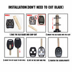 Replacement Non-embryo Car Key Case for HONDA 3 + 1 Button Car Keys, without Battery, 3+1
