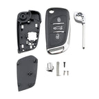 For PEUGEOT Car Keys Replacement 3 Buttons Car Key Case with Holder, without Grooved, 3 Buttons without Grooved