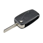 For FIAT Car Keys Replacement 3 Buttons Car Key Case with Side Battery Holder, Black, Blue