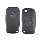 For FIAT Car Keys Replacement 3 Buttons Car Key Case with Side Battery Holder, Black, Blue