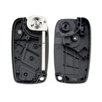 For FIAT Car Keys Replacement 3 Buttons Car Key Case with Side Battery Holder, Black, Blue