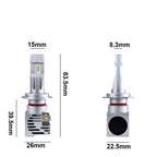 2 PCS M3 H7 DC9-32V / 17W / 6500K / 2000LM IP68 Car LED Headlight Lamps, H7