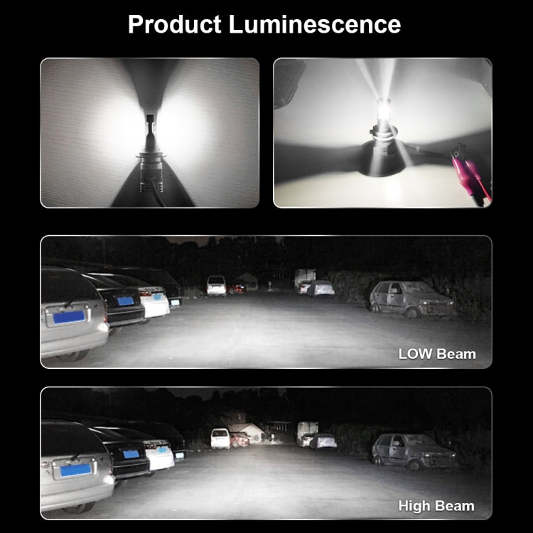 2 PCS M3 H7 DC9-32V / 17W / 6500K / 2000LM IP68 Car LED Headlight Lamps, H7
