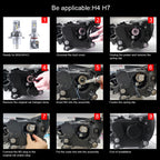 2 PCS M3 H7 DC9-32V / 17W / 6500K / 2000LM IP68 Car LED Headlight Lamps, H7