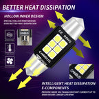 2 PCS 39mm DC12V-24V 3W 6000K 660LM 6LEDs SMD-3030 Car Reading Lamp / License Plate Light, 39mm (3W)