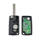 For PEUGEOT 3 Buttons Intelligent Remote Control Car Key with Integrated Chip & Battery & Holder & Slotted Key Blade, Frequency: 433MHz, 3 Buttons