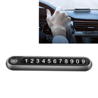 Hidden Number Metal Car Temporary Parking Number Plate Parking Card, Parking Card (Grey), Parking Card (Gold), Parking Card(Silver)