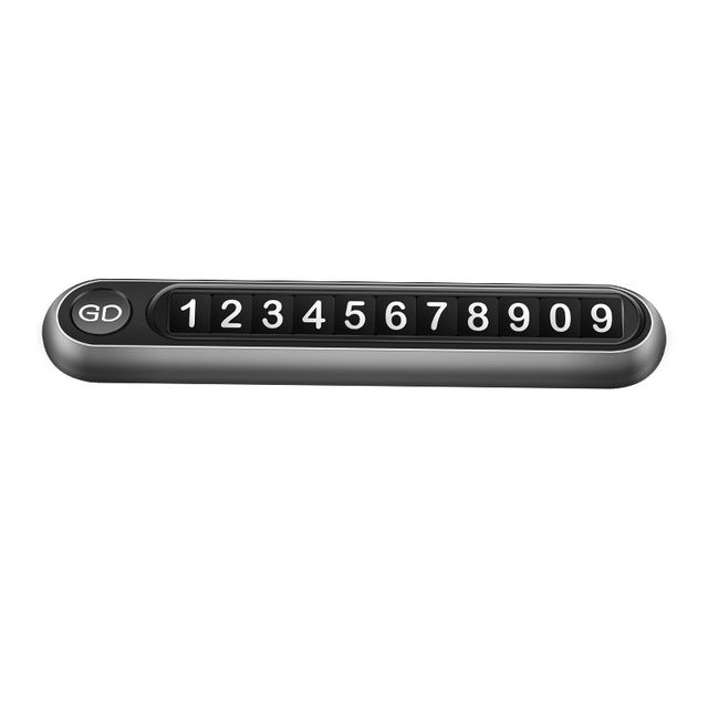 Hidden Number Metal Car Temporary Parking Number Plate Parking Card, Parking Card (Grey), Parking Card (Gold), Parking Card(Silver)