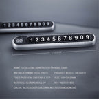 Hidden Number Metal Car Temporary Parking Number Plate Parking Card, Parking Card (Grey), Parking Card (Gold), Parking Card(Silver)