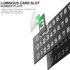 Hidden Number Metal Car Temporary Parking Number Plate Parking Card, Parking Card (Grey), Parking Card (Gold), Parking Card(Silver)