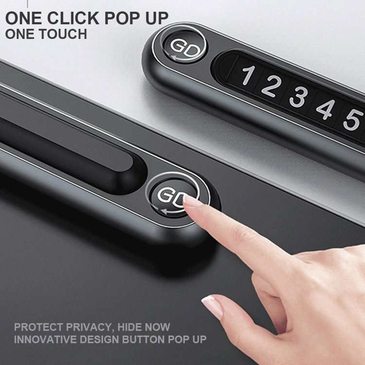 Hidden Number Metal Car Temporary Parking Number Plate Parking Card, Parking Card (Grey), Parking Card (Gold), Parking Card(Silver)
