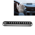 Hidden Number Metal Car Temporary Parking Number Plate Parking Card, Parking Card(Silver), Parking Card (Grey)