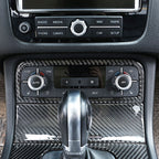 Car Carbon Fiber Air Conditioning Panel Decorative Sticker for Volkswagen Touareg, Air Conditioning Panel