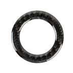 Car Carbon Fiber Steering Wheel Middle Frame Decorative Sticker for Volkswagen Touareg, Steering Wheel Middle Frame