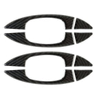 8 PCS Car Carbon Fiber Door Inner and Outer Handle Panel Decorative Sticker for Volkswagen Touareg, Door Inner and Outer Handle