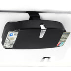 Car Multi-functional Glasses Case Sunglasses Box with Card Slot, Flat Style, Flat Style (Black), Flat Style (Pink), Flat Style (Grey), Flat Style (Beige)
