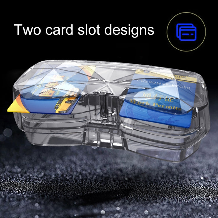 Car Multi-functional Glasses Case Sunglasses Storage Holder with Card Slot, Diamond Style, Diamond Style (Transparent), Diamond Style (Black), Diamond Style (Pink), Diamond Style (Beige)