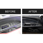 6 PCS Car Carbon Fiber Window Lift Panel ecorative Sticker for Ford New Mondeo, Fiber Window Lift