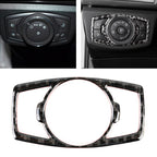 Car Carbon Fiber Headlight Adjustment Frame Decorative Sticker for Ford New Mondeo, Headlight Adjustment Frame