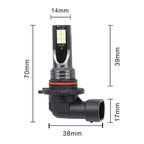 2 PCS 9005 DC12V-24V / 12W / 3000K / 800LM 12LEDs SMD-3030 Car LED Fog Light, 9005 (White Light), 9005